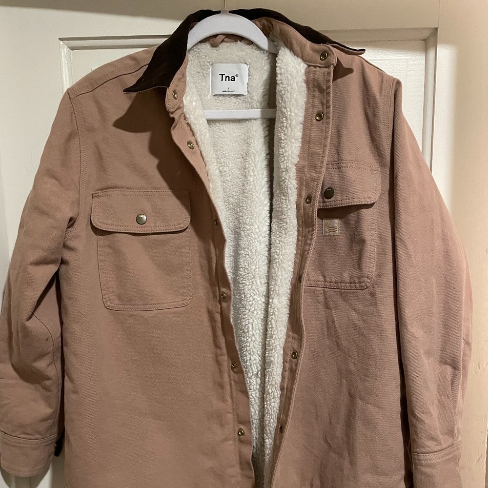 Artizia TNA sherpa lined coat size 1